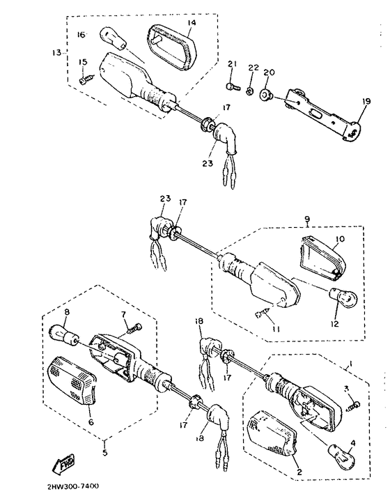 FZ600 Поворотники