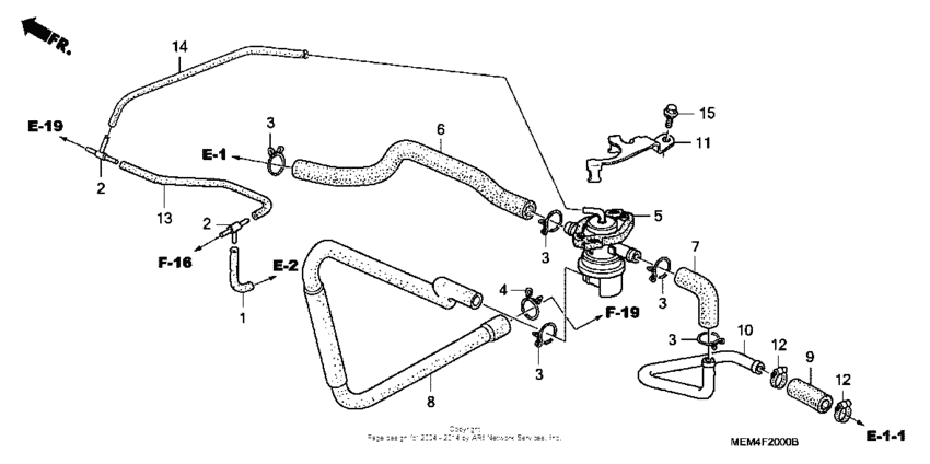 Air injection control valve ('04-'07,a/cm)
