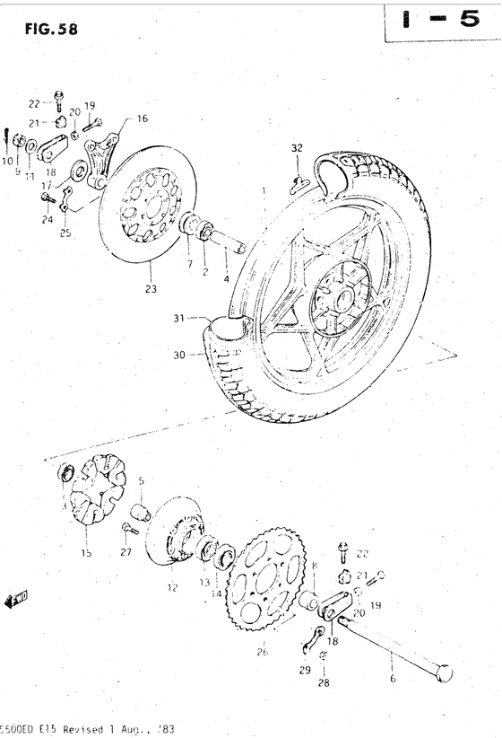 Rear wheel complete assy