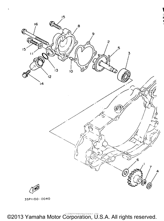 YZ250E Водяной насос