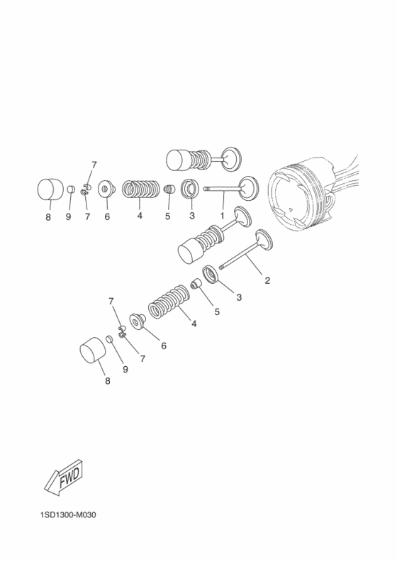 YP400R Клапана