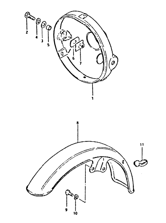 Headlamp housing - front fender