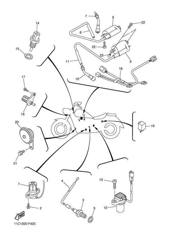 XVS1300A Электрика 1
