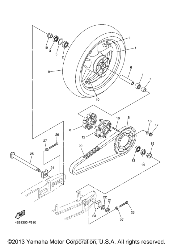 FZS6XCB Переднее колесо
