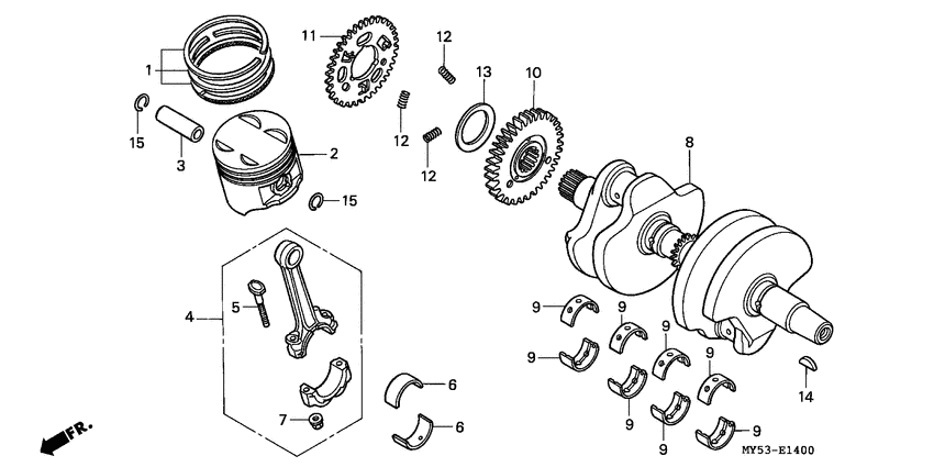 Crankshaft/piston