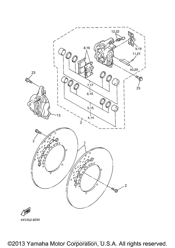 FZS1000PC Передний суппорт