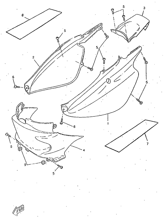 CW50RSX Боковые обтекатели