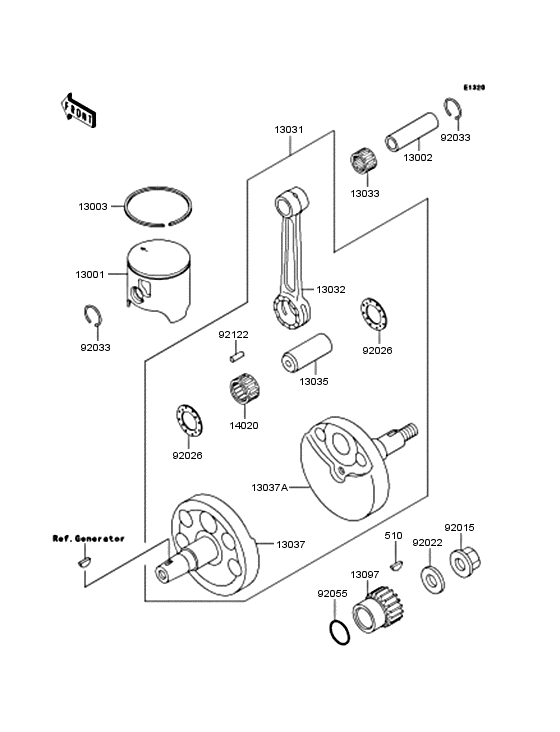 Crankshaft/piston