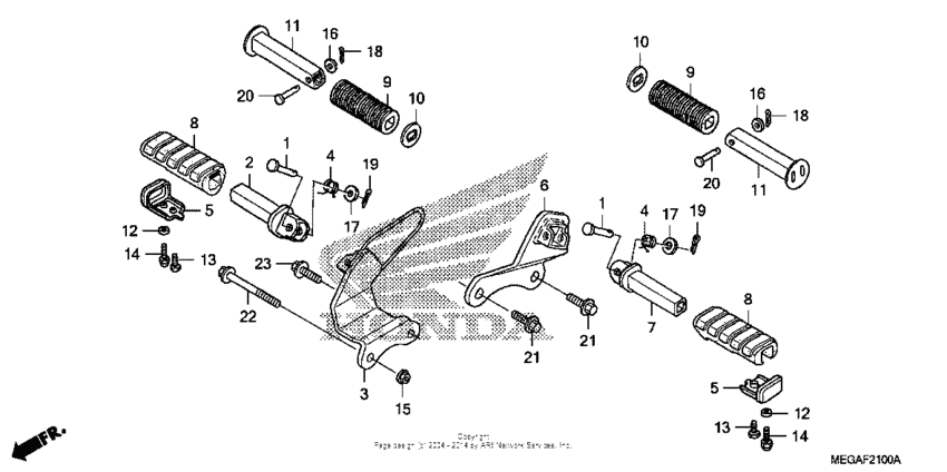 VT750C Подножки