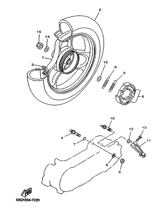 YN50R Переднее колесо