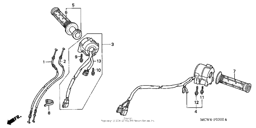 VFR800 (ABS) Switch + cable