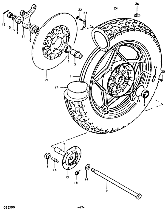 Rear wheel complete assy