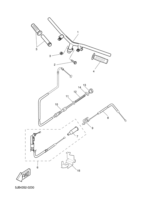 YH50 Steering handle. cable