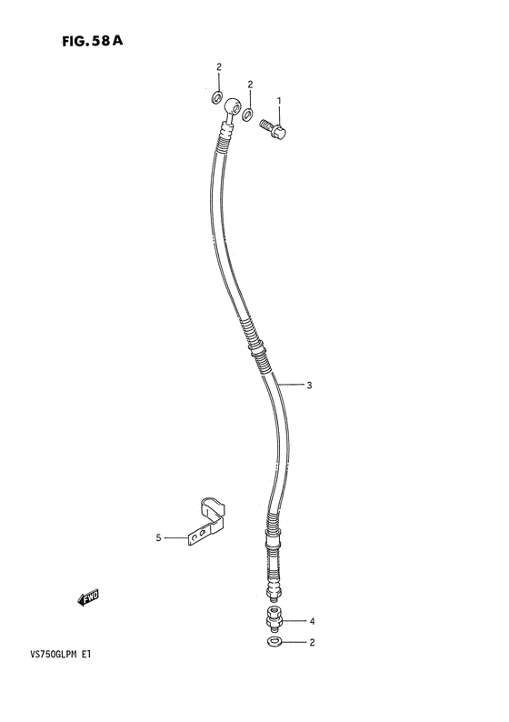 VS750 Передние тормозные трубки