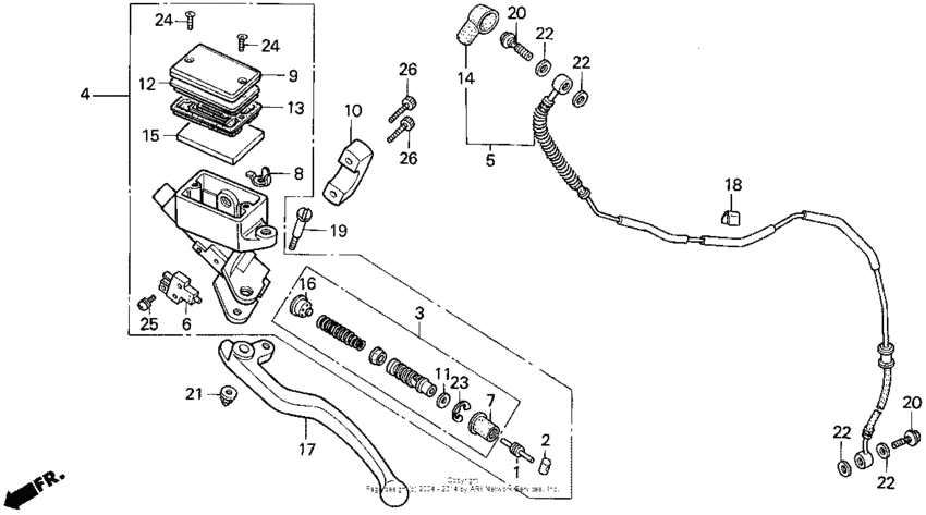 Vt1100c clutch master cyl. 95-96