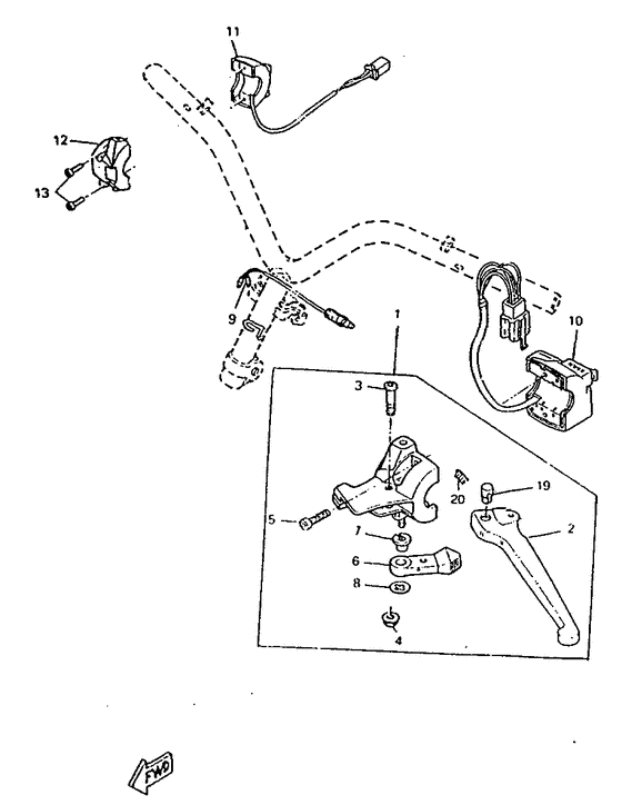 Handle switch. lever