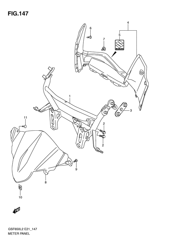 GSF650 (ABS) Приборная панель