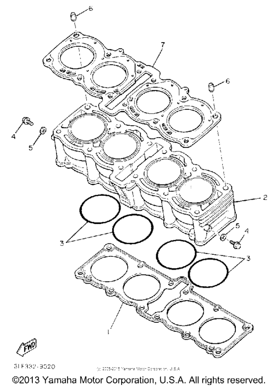 FZR1000DC Цилиндры