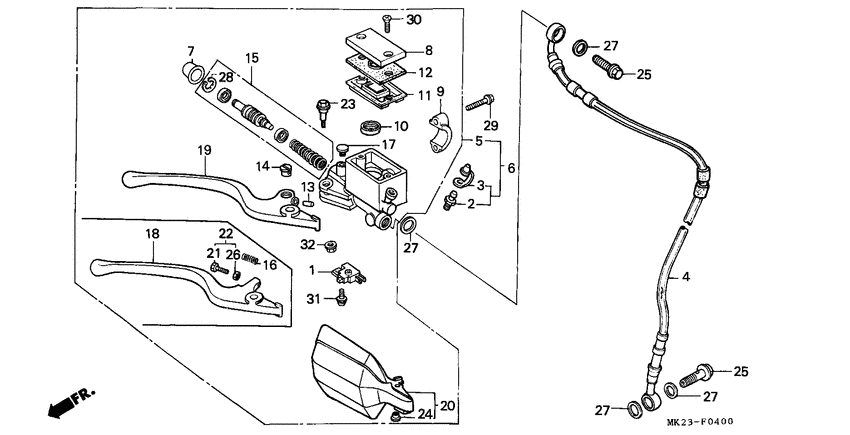 Fr. brake master cylinder