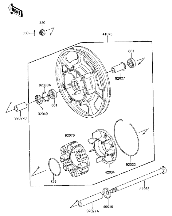 Rear wheel/hub