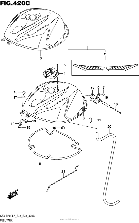 Fuel Tank (Gsx-R600L7 E33)