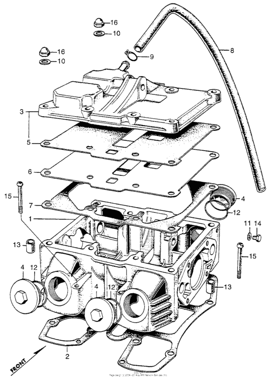 Cylinder head cover + camcase