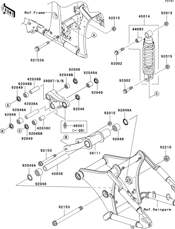 VN900 Подвеска  /  амортизатор