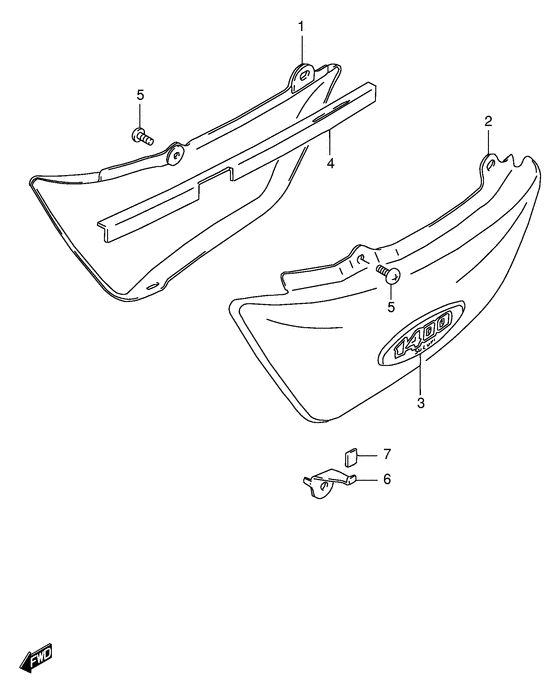VS1400 Обтекатель задний