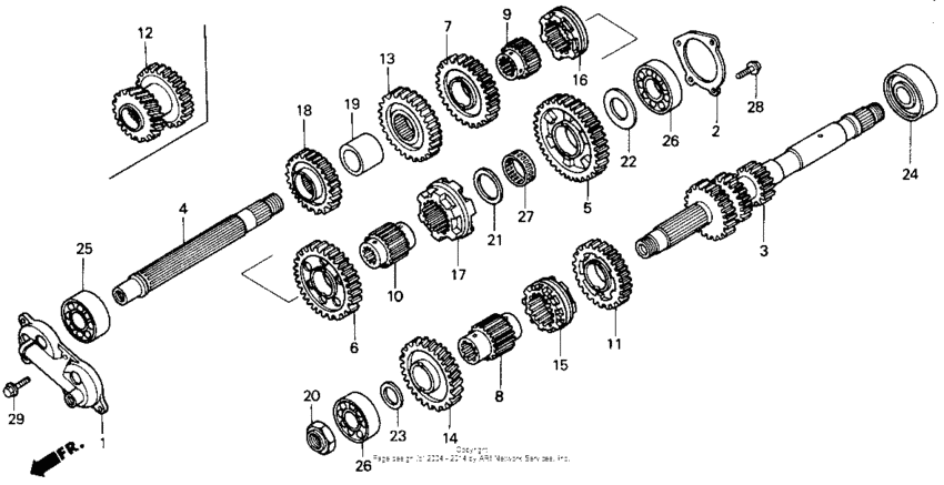 GL1500I Трансмиссия