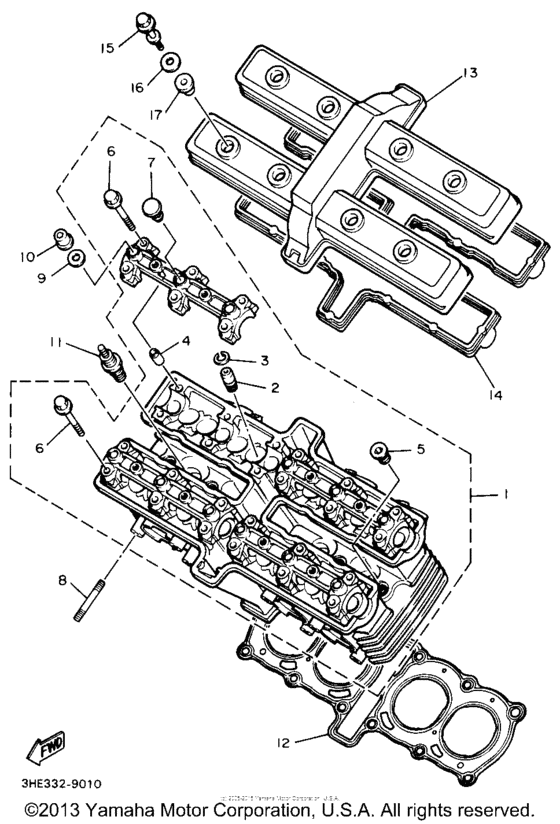 FZR600W Головка цилиндров