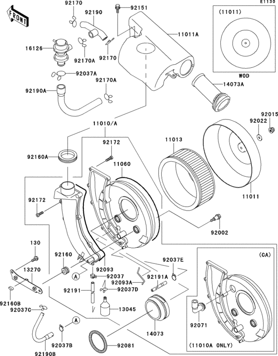 VN800 Воздушный фильтр