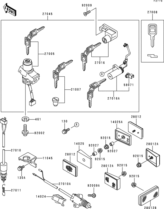 EX250 Замок зажикания