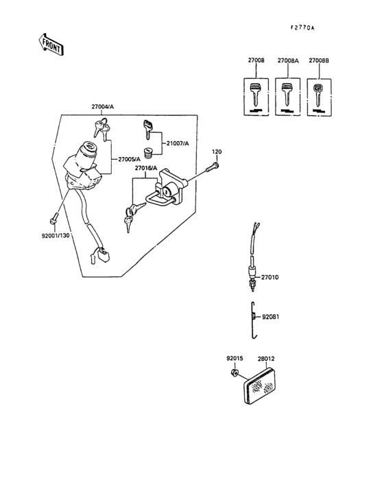 Ignition switch(kl250-d8/d9)