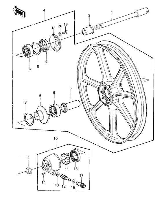 Front wheel/hub