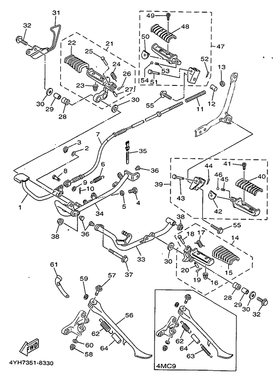 XV535 Support repose pied