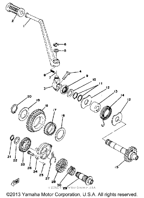 XS750SF Kick - starter