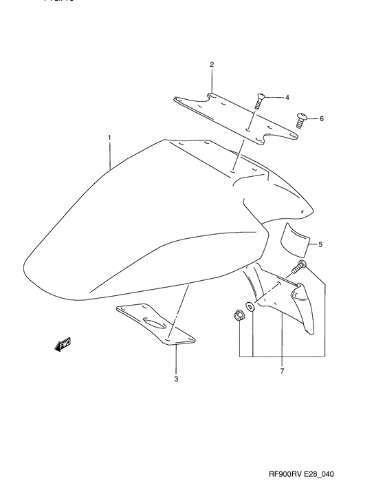 RF900 Переднее крыло