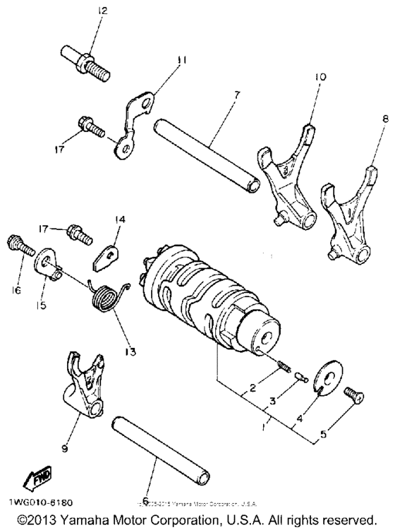 FZR400SAC Shift cam-fork