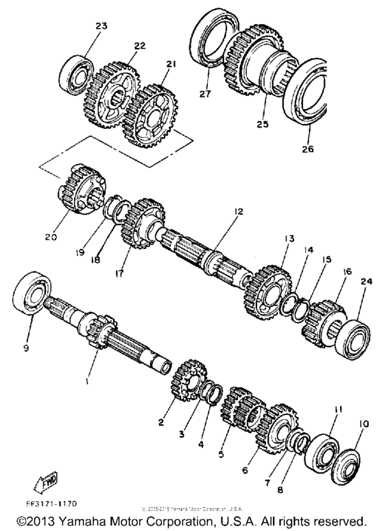 XV700SS Трансмиссия