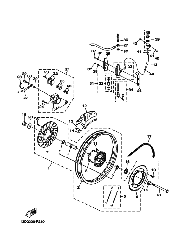 Заднее колесо & brake system