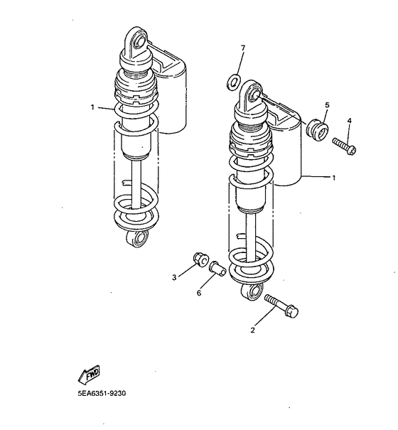 XJR1300SP Задняя подвеска