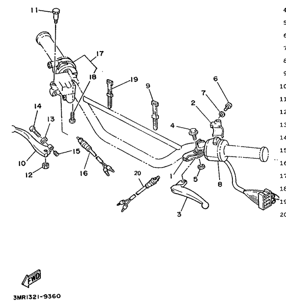 Handle switch. lever