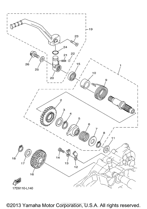 YZ250FBL Стартер