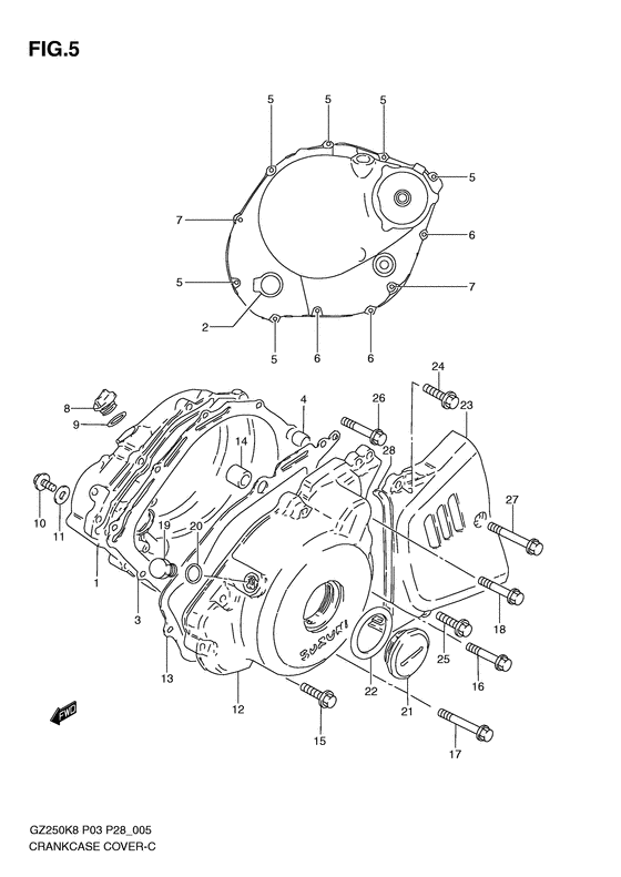 Crankcase cover ass`y  (v