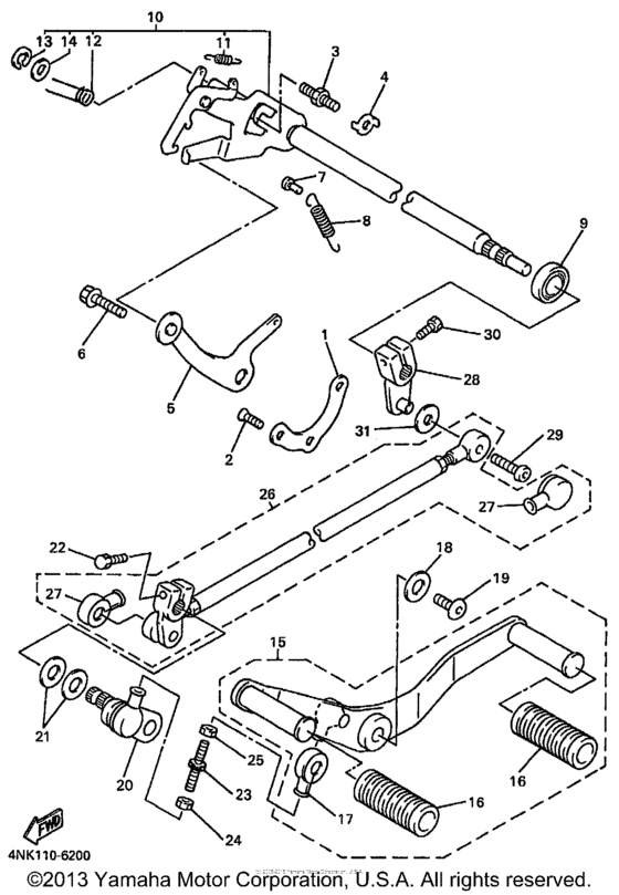 XVZ13LTKC Вал переключения