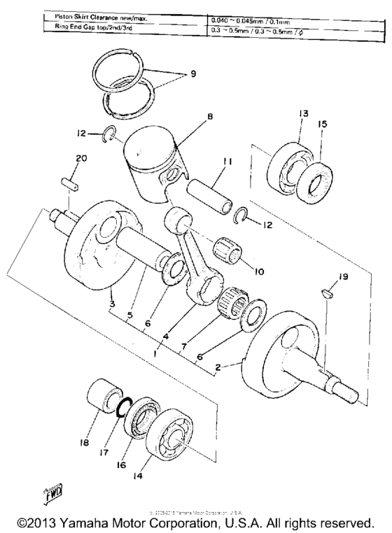 Crankshaft-piston
