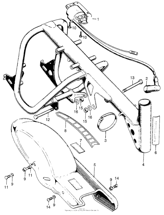 Frame + rear fender