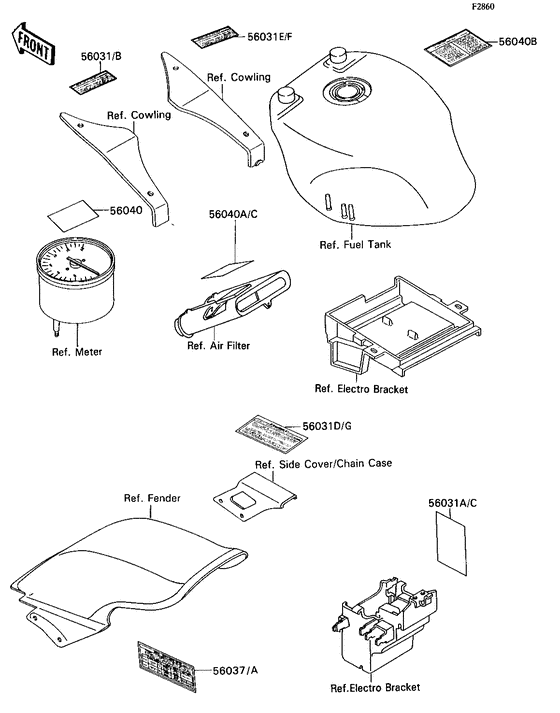 ZX750 Наклейки