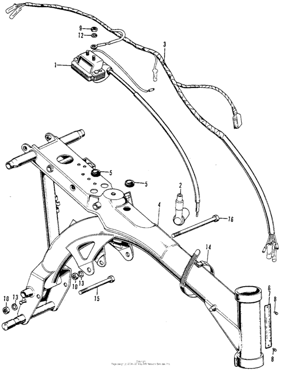 Frame + wire harness