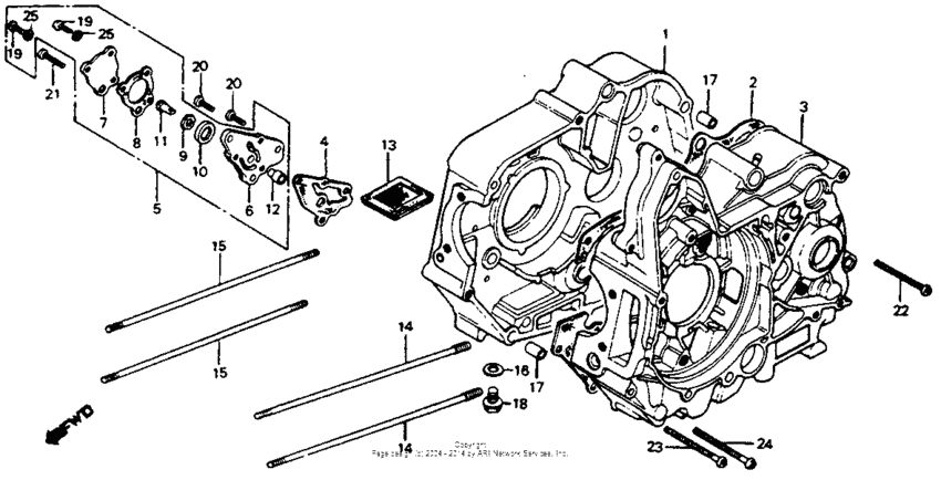 Crankcase oil pump